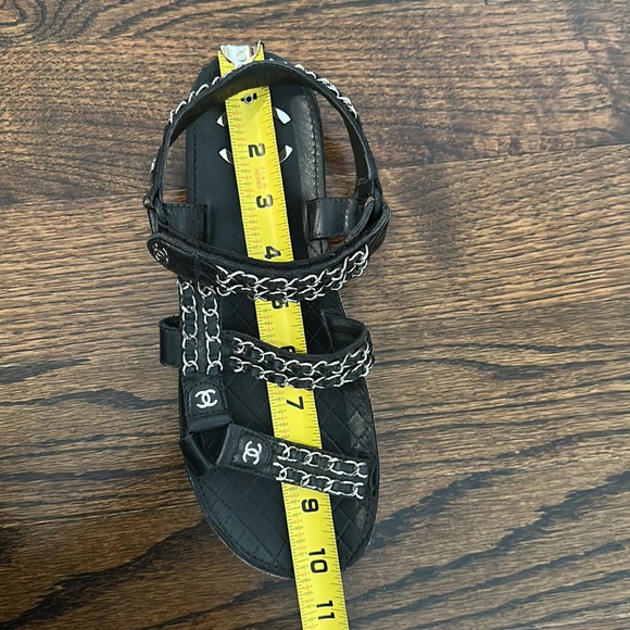 Chanel Chain Strap Sandals Size 39.5 - Picture 11 of 12